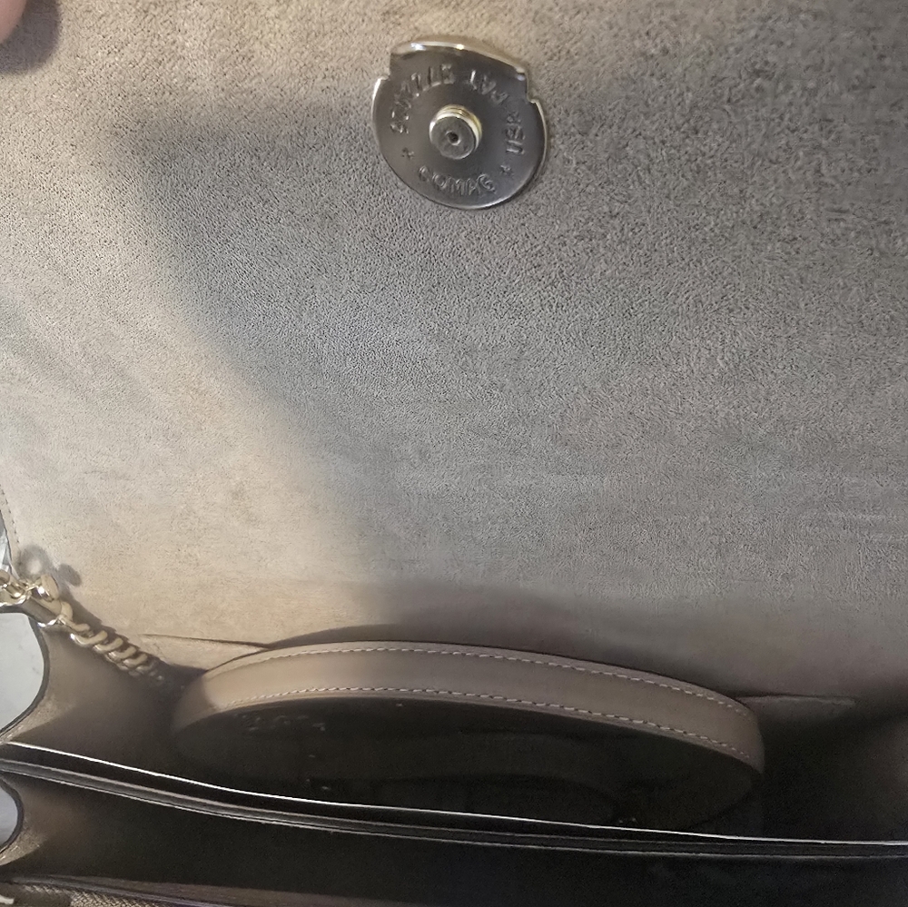 Coach Beige Signature Canvas & Leather Top Handle Crossbody Satchel - Picture 4 of 5